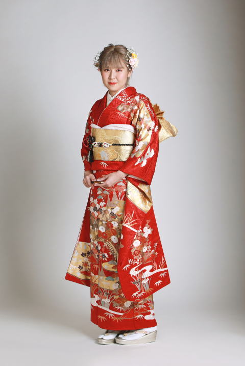 吉川市　成人式　成人式髪型　成人式アップヘア　アップヘア　着付け　振袖着付け　メイク　サンプル写真　写真館　フォトスタジオ　レンタル着物　貸し着物　貸衣装